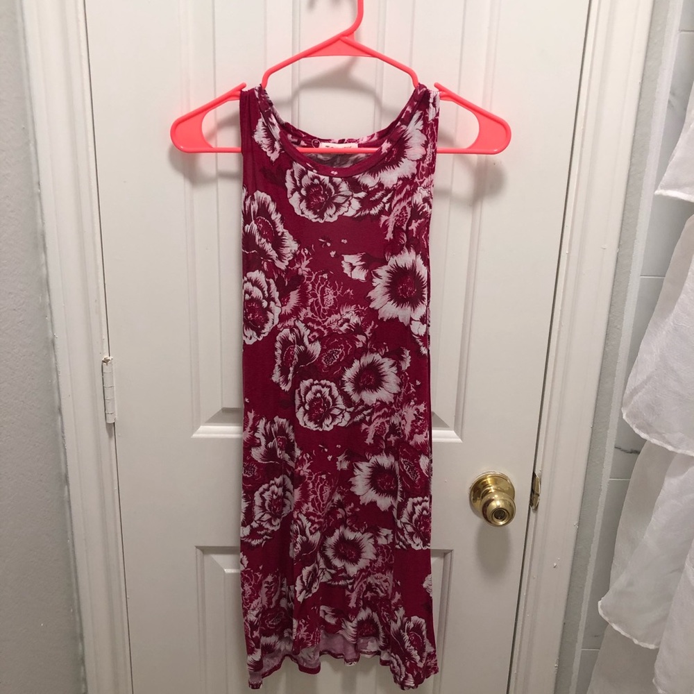 Billabong maroon sunflower dress